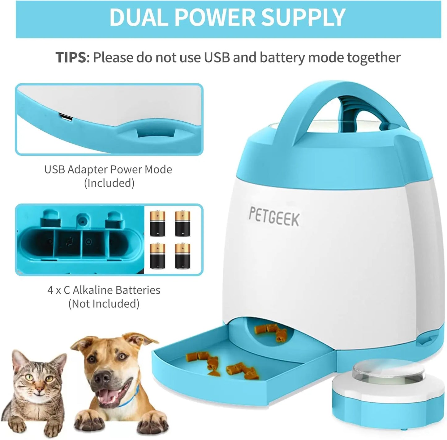 Automatic Treat Dispenser with Remote Button, Puzzle Memory Training Activity Toy- IQ Training Feeder, Pet Automatic Feeders