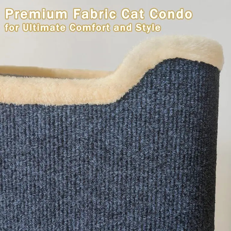 2-Layer Cat House Cat Cave for Indoor Cats Rectangular Cat House Hanging Toy Indoor