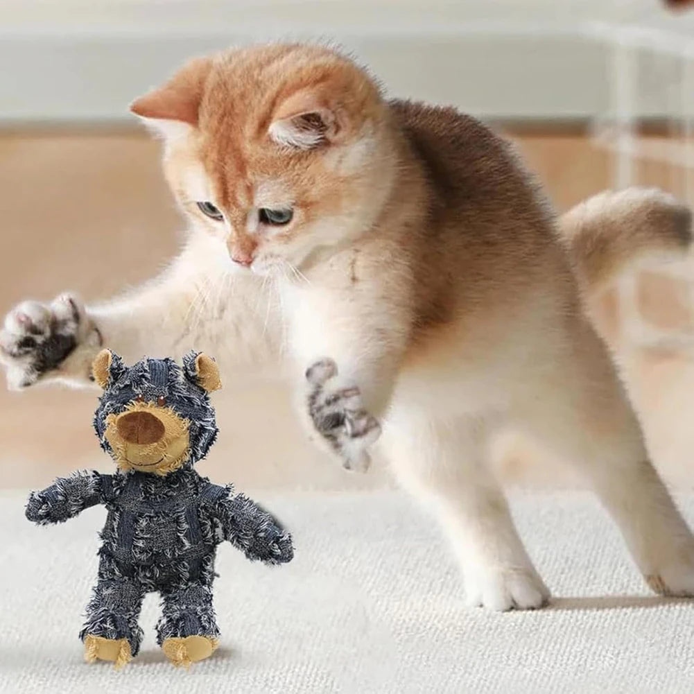 Squeaky Plush Bear Toy Indestructible Dog Toys Interactive Plush Dog Toys for Small Medium Large Dogs